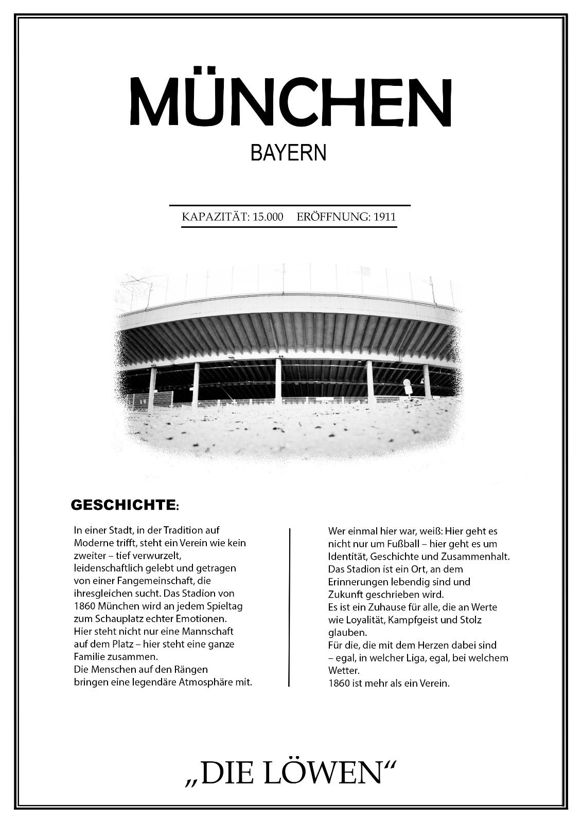 München Stadion Leinwand