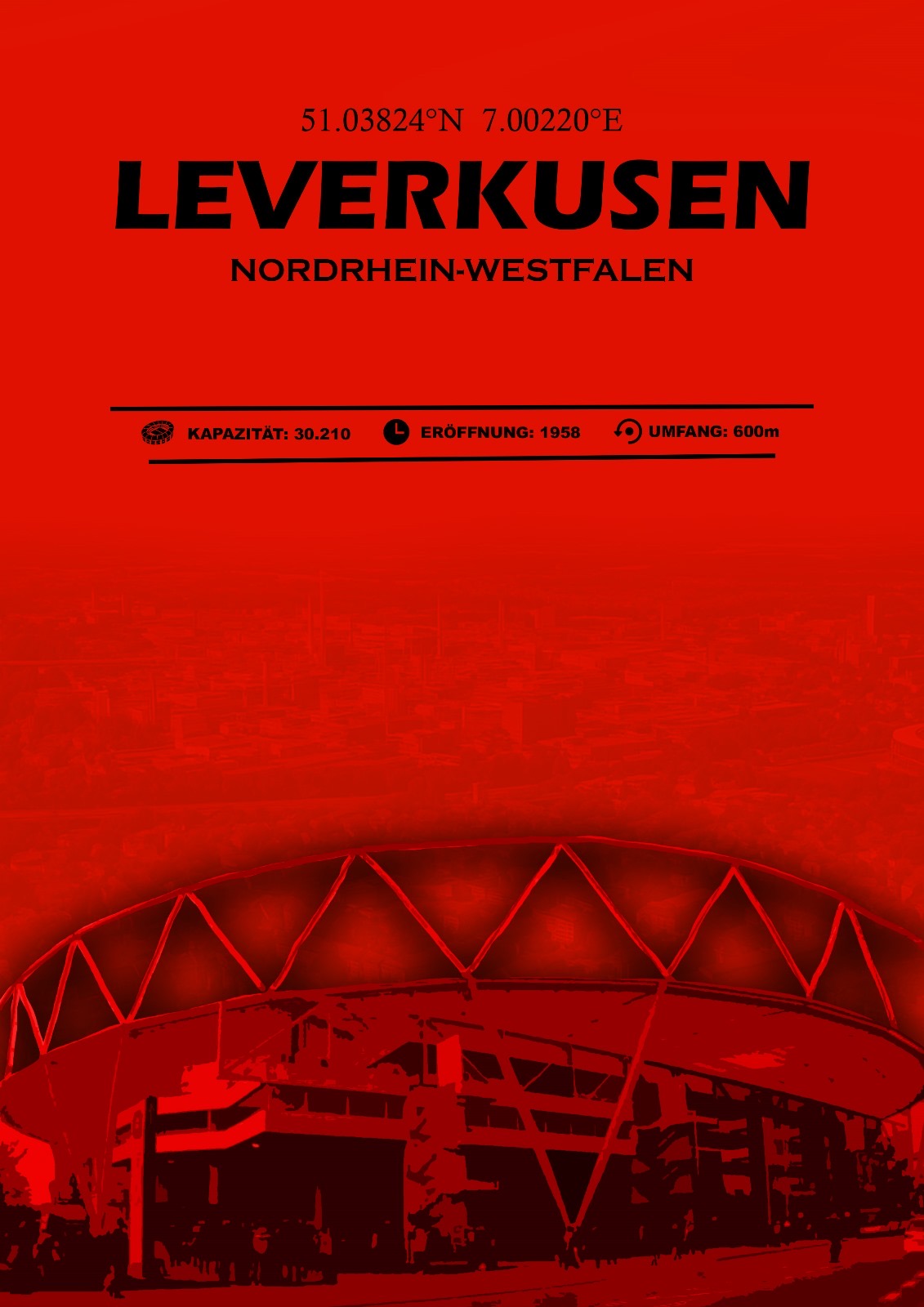 Leverkusen Stadion Leinwand