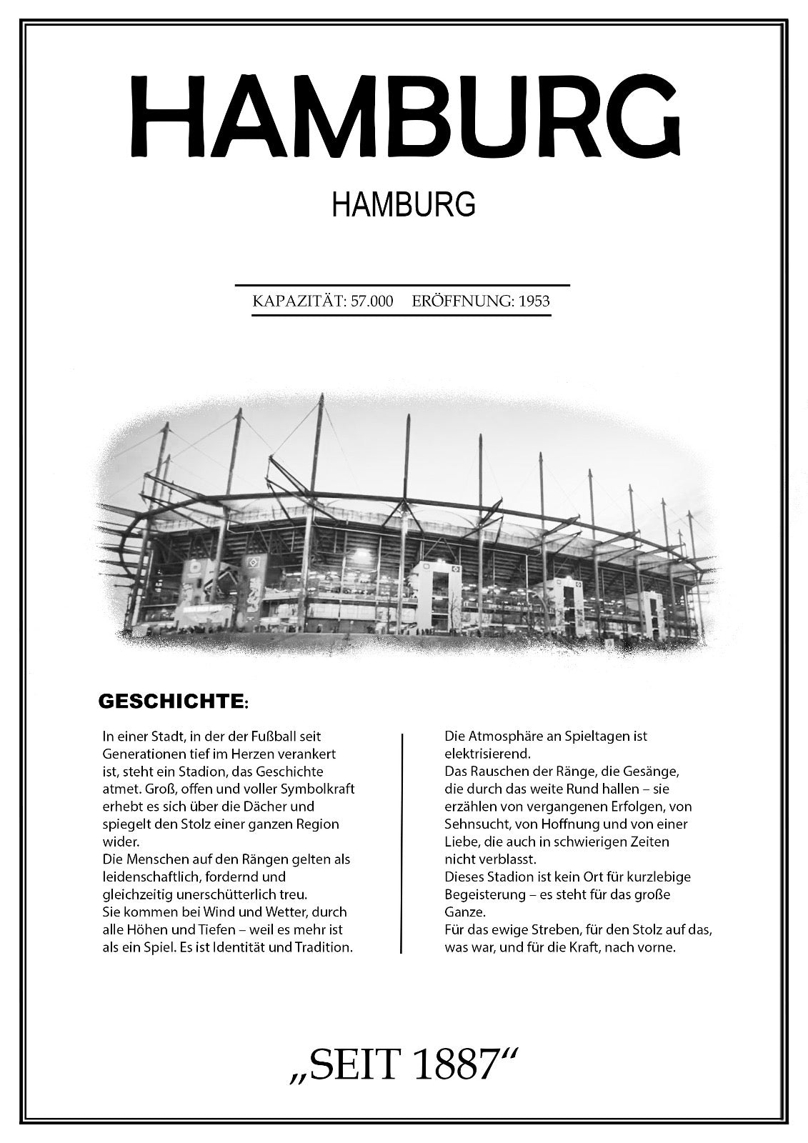 Hamburg Stadion Leinwand