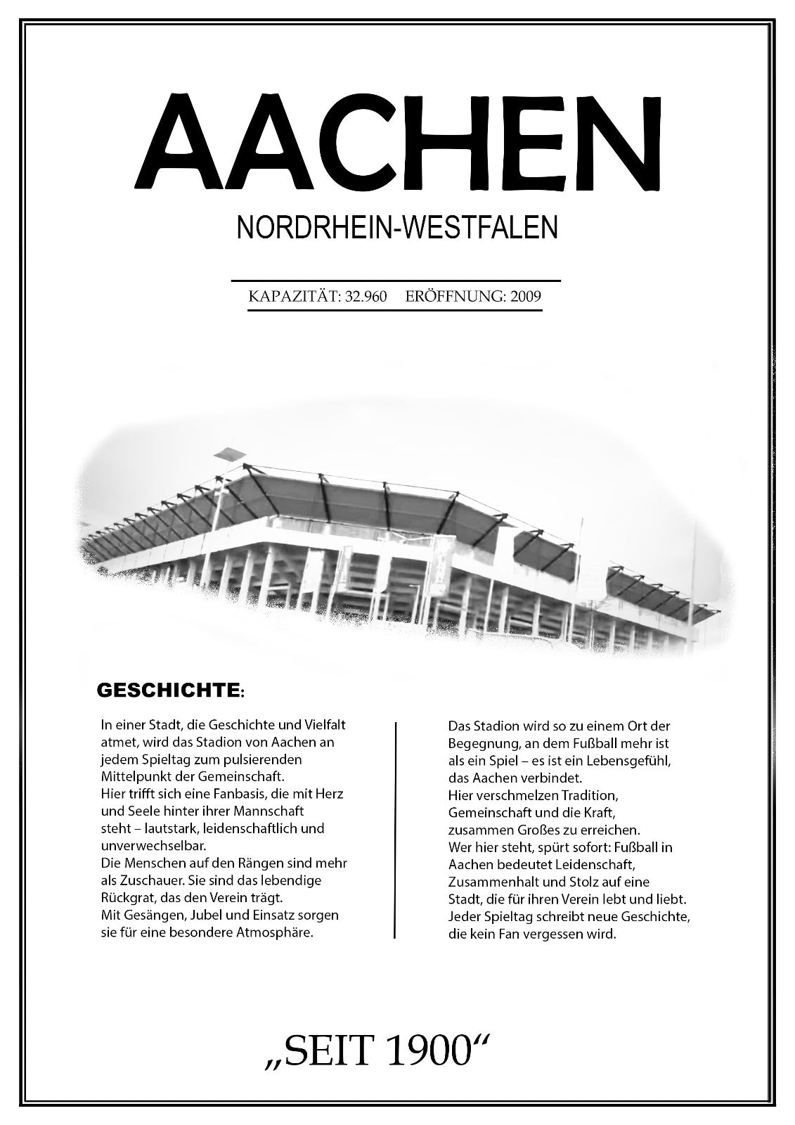 Aachen Stadion Leinwand