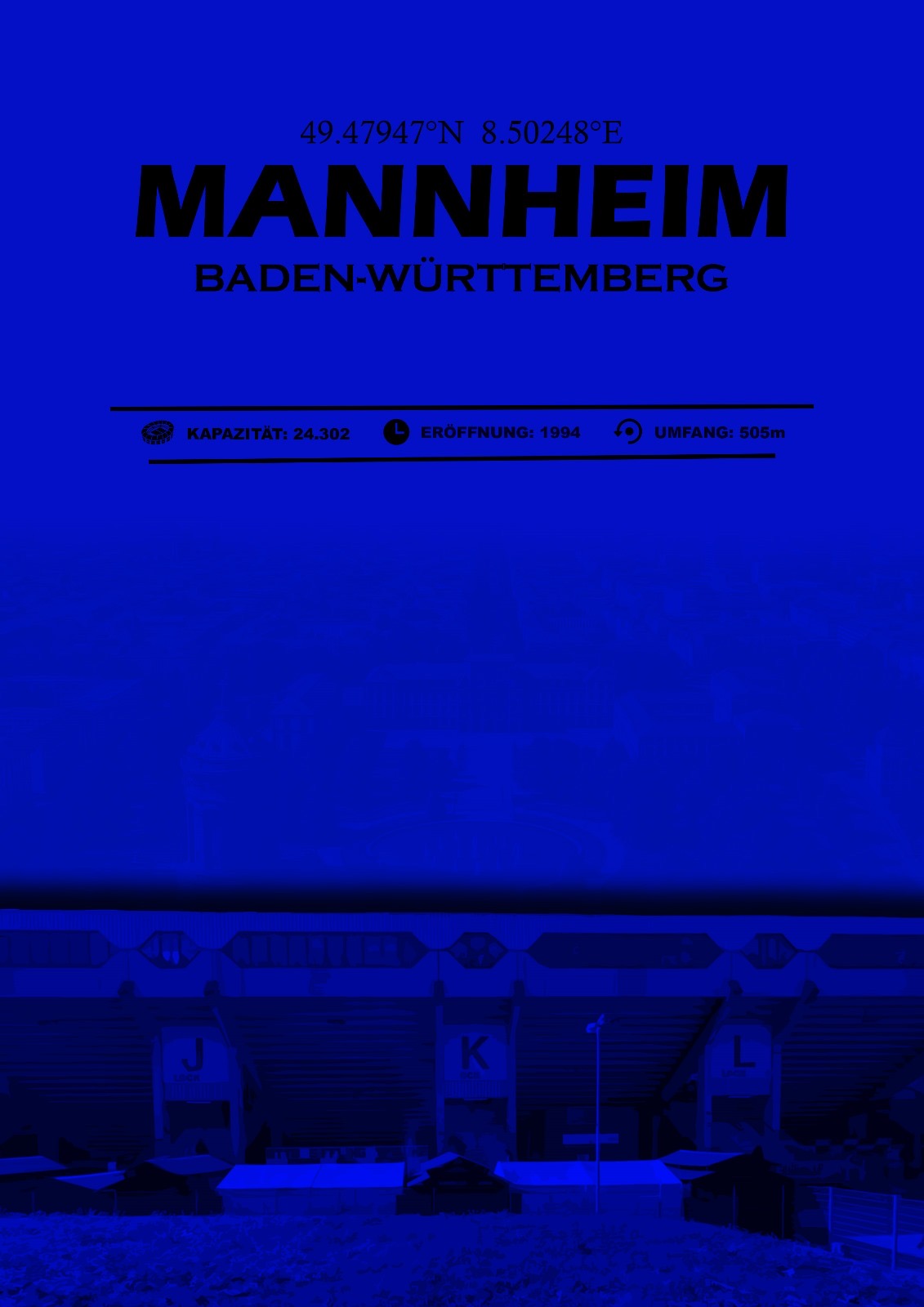 Mannheim Stadion Leinwand
