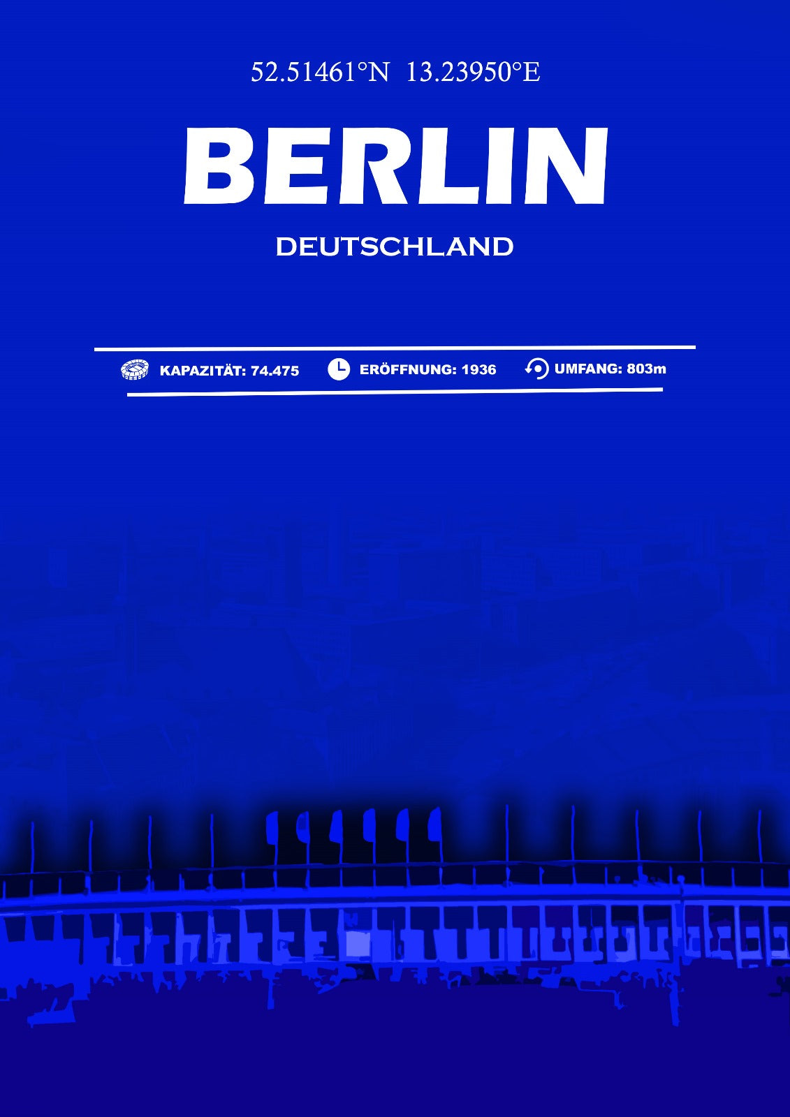 Berlin Stadion Leinwand