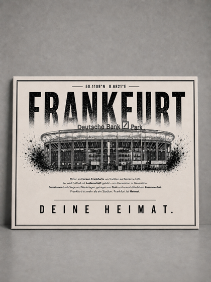 Frankfurt Stadion Leinwand