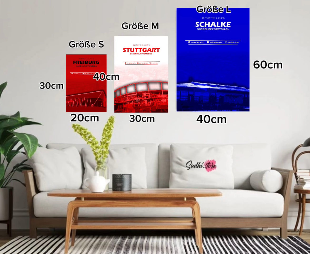 Frankfurt Stadion Leinwand