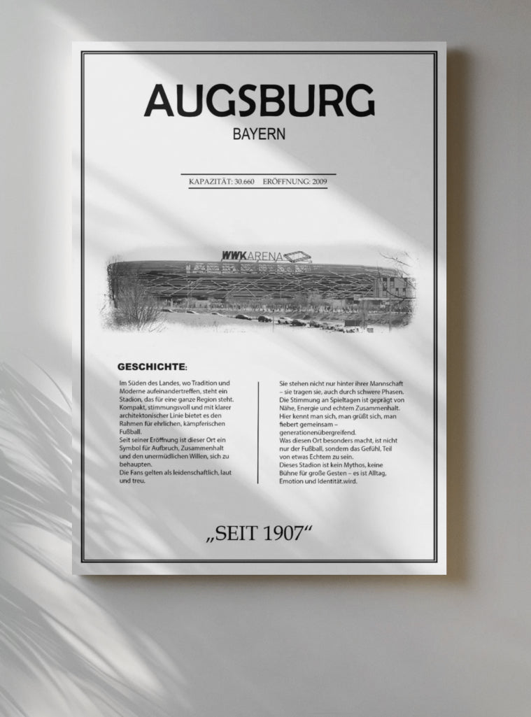 Augsburg Stadion Leinwand