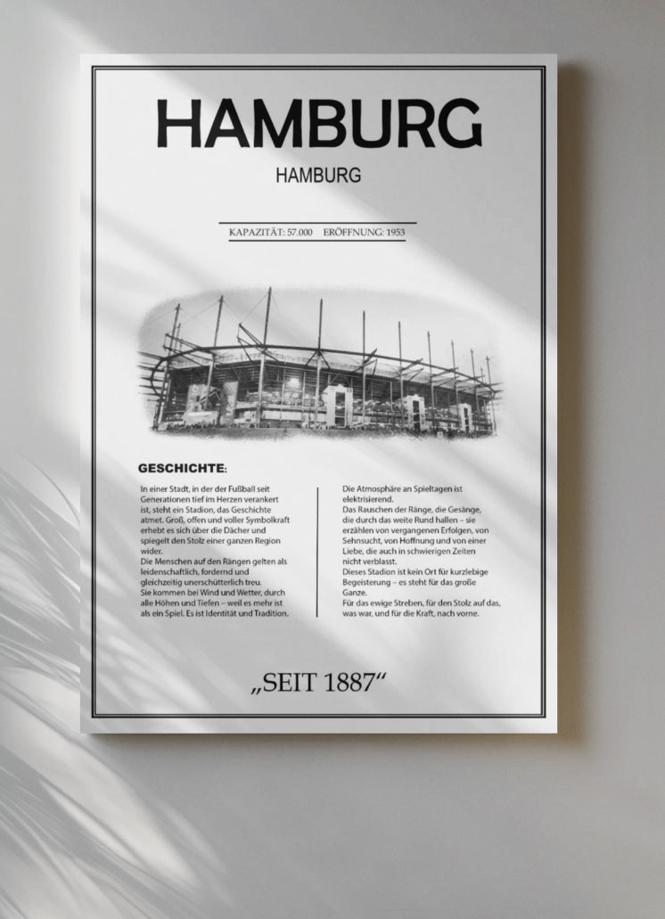 Hamburg Stadion Leinwand