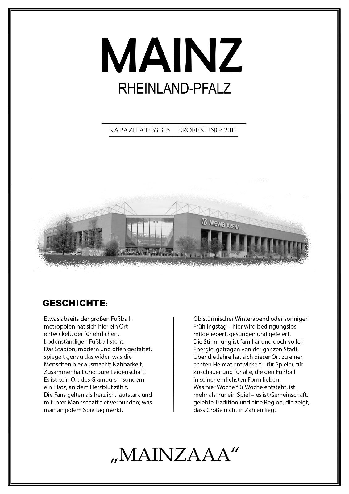 Mainz Stadion Leinwand