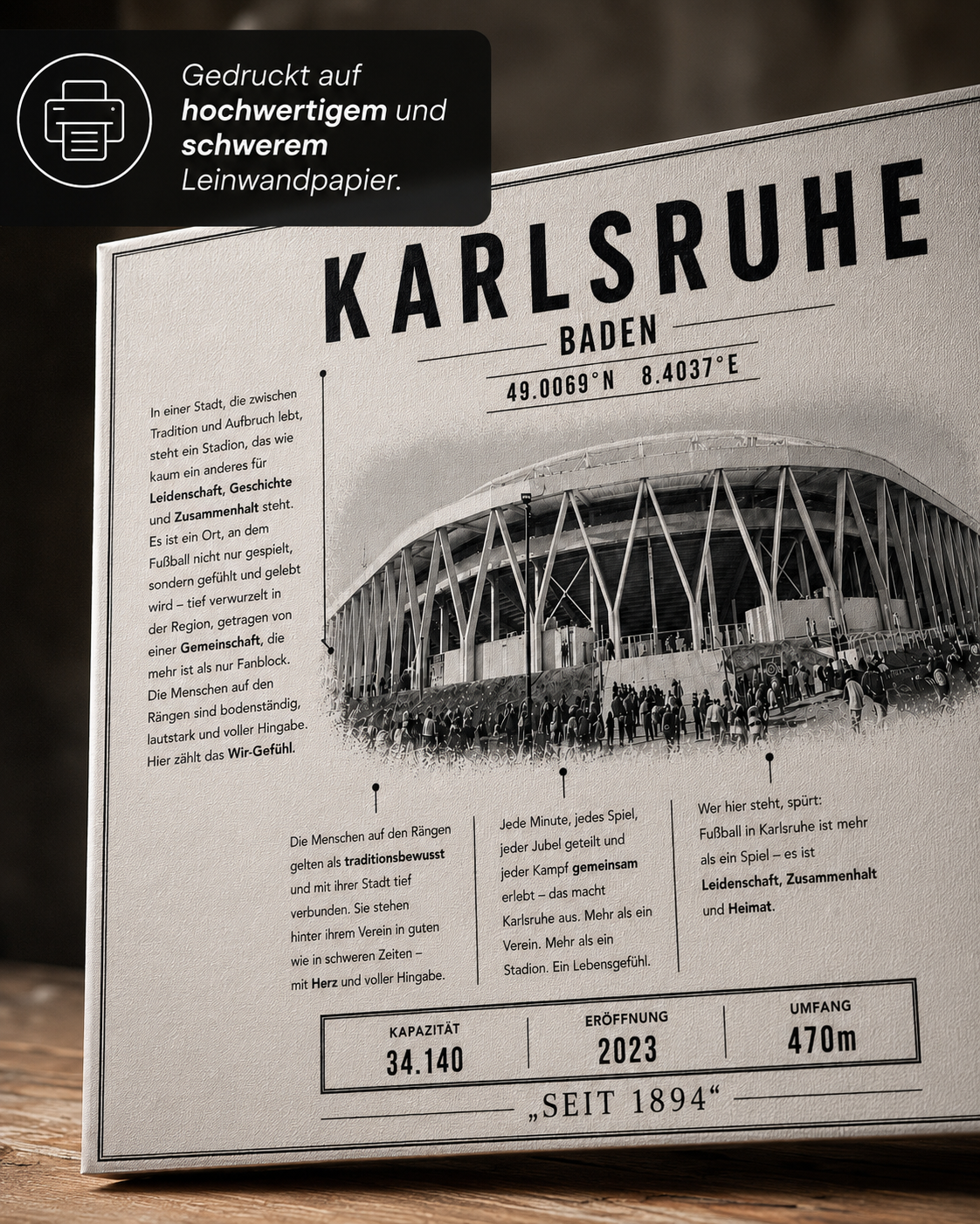 Karlsruhe Stadion Leinwand