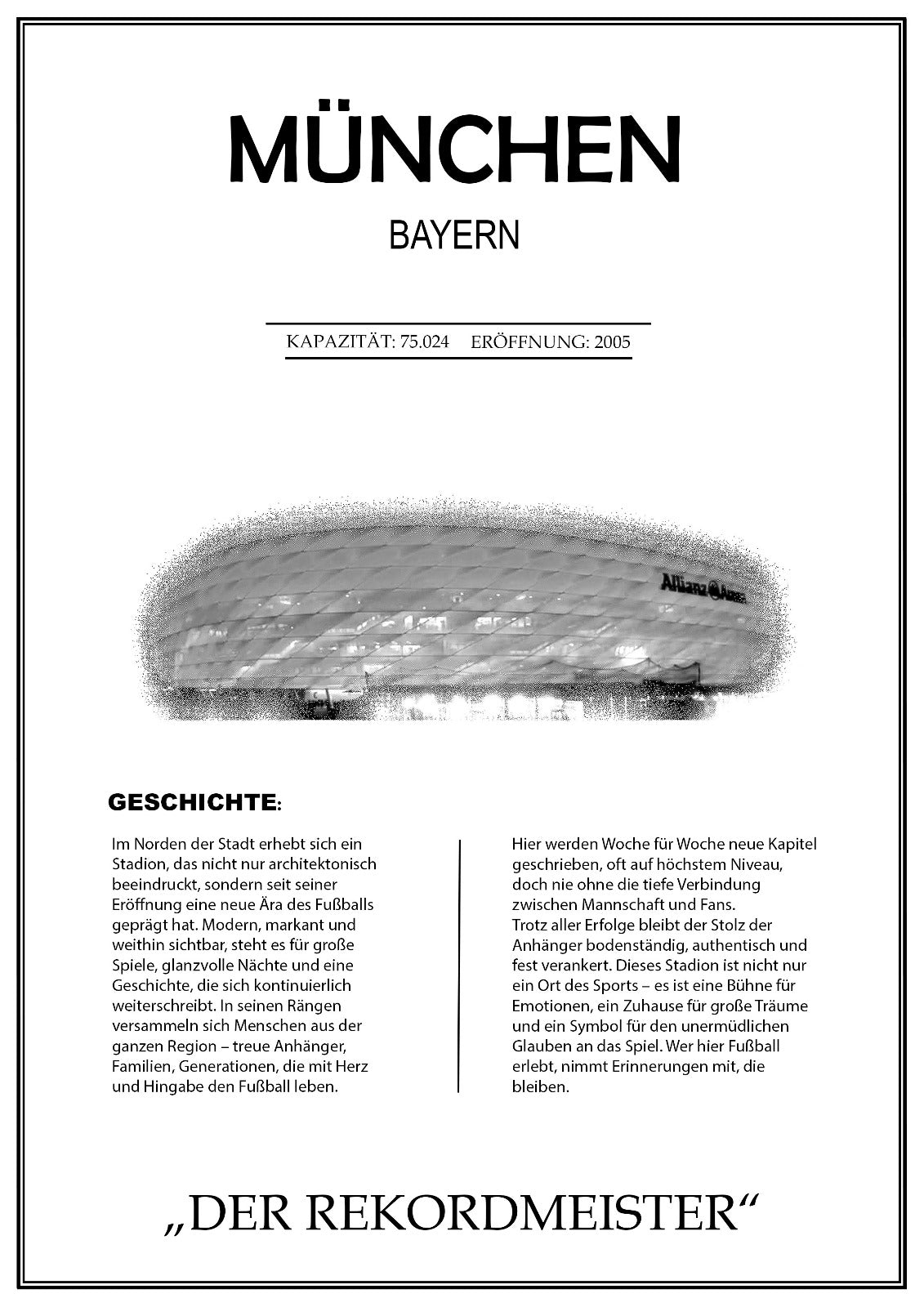 München Stadion Leinwand