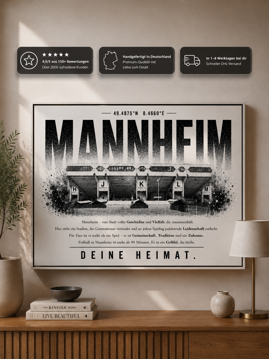 Mannheim Stadion Leinwand – Detailansicht 1