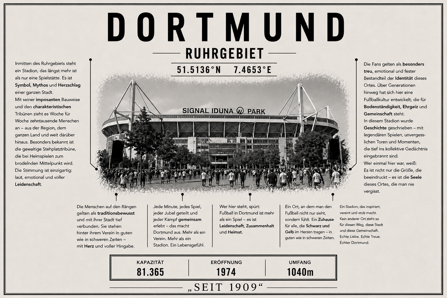 Dortmund Stadion Leinwand