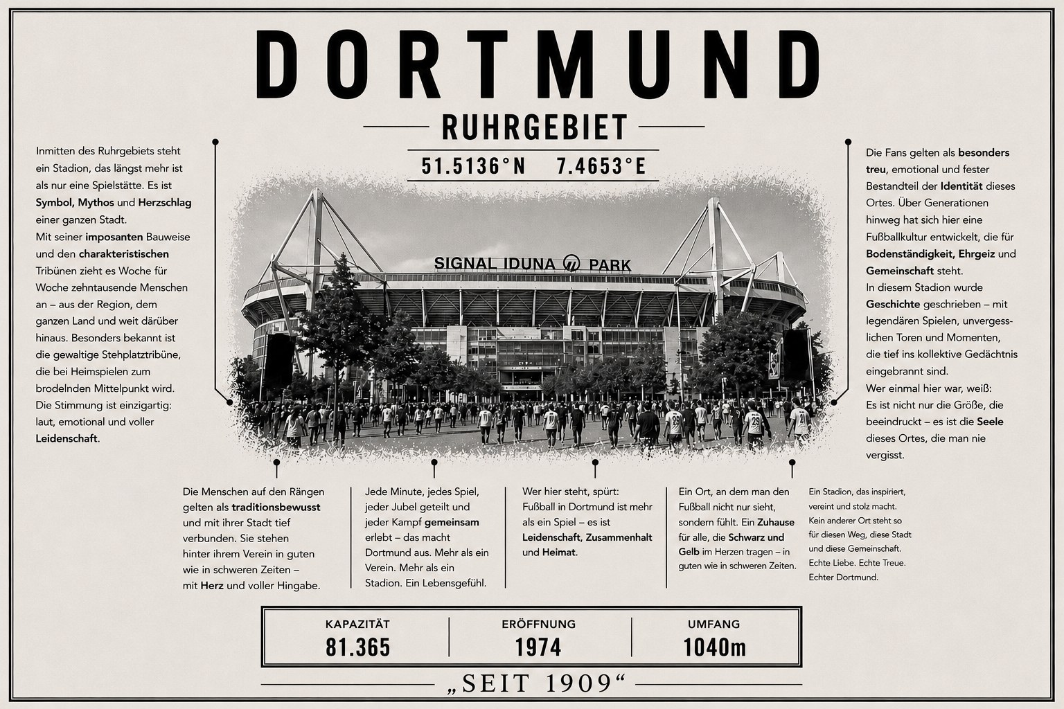 Dortmund Stadion Leinwand
