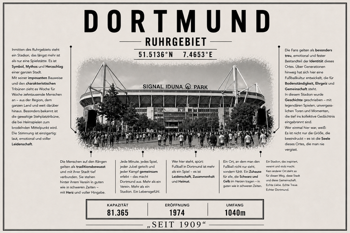Dortmund Stadion Leinwand