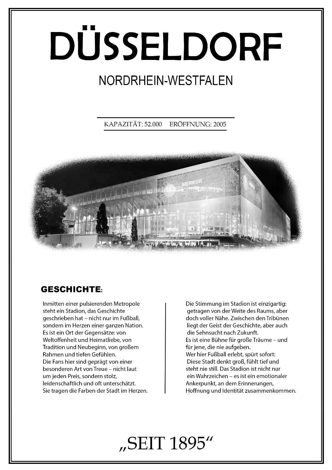 Düsseldorf Stadion Leinwand