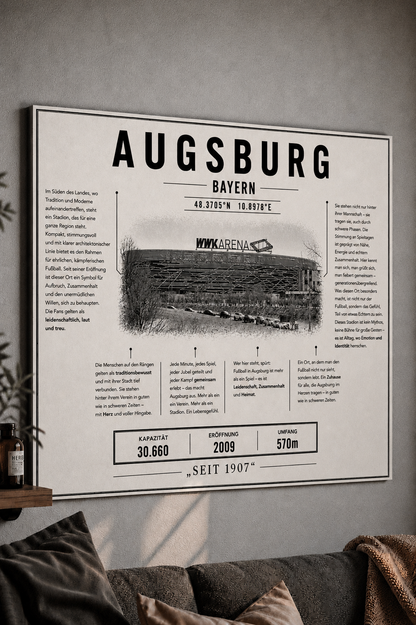 Augsburg Stadion Leinwand