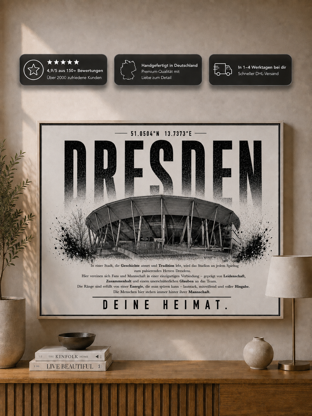 Dresden Stadion Leinwand
