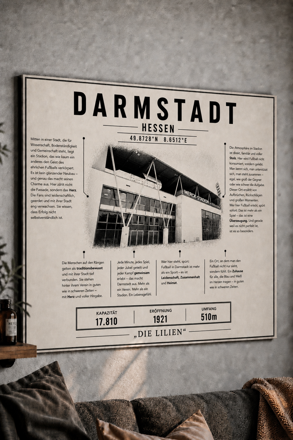 Darmstadt Stadion Leinwand
