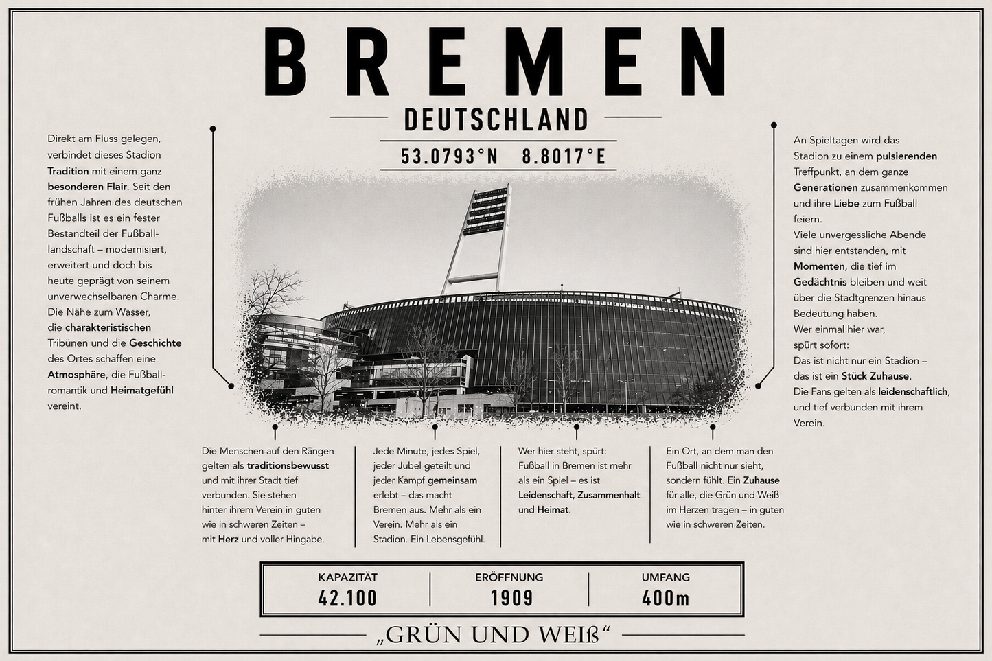 Bremen Stadion Leinwand