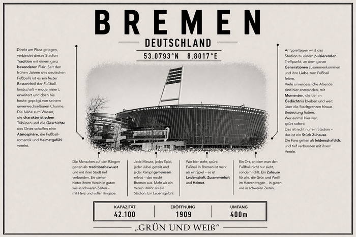 Bremen Stadion Leinwand