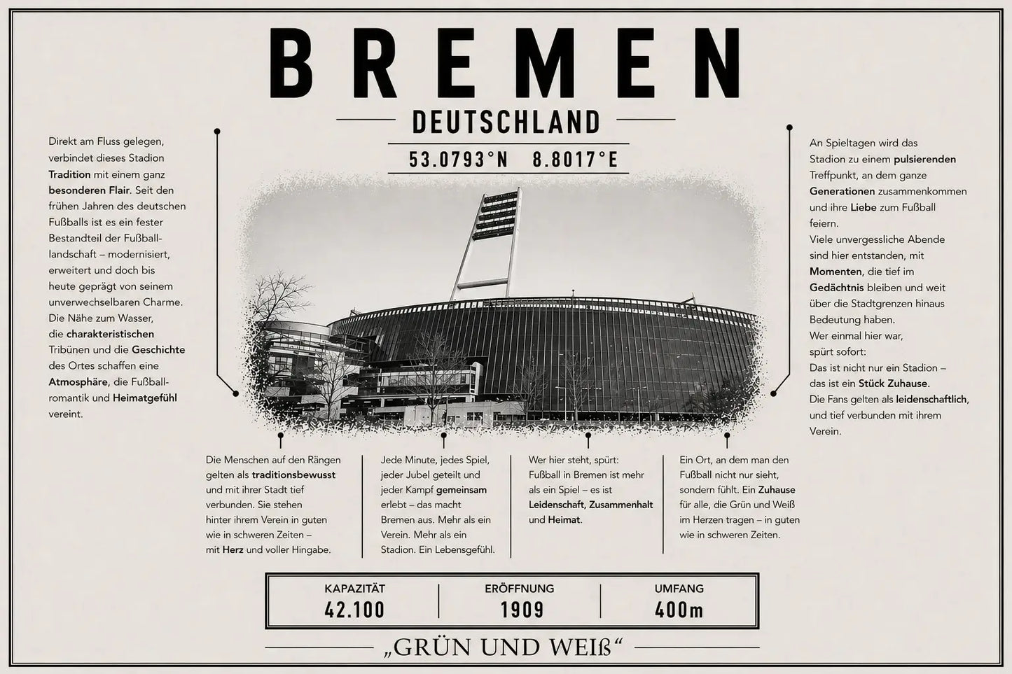 Bremen Stadion Leinwand