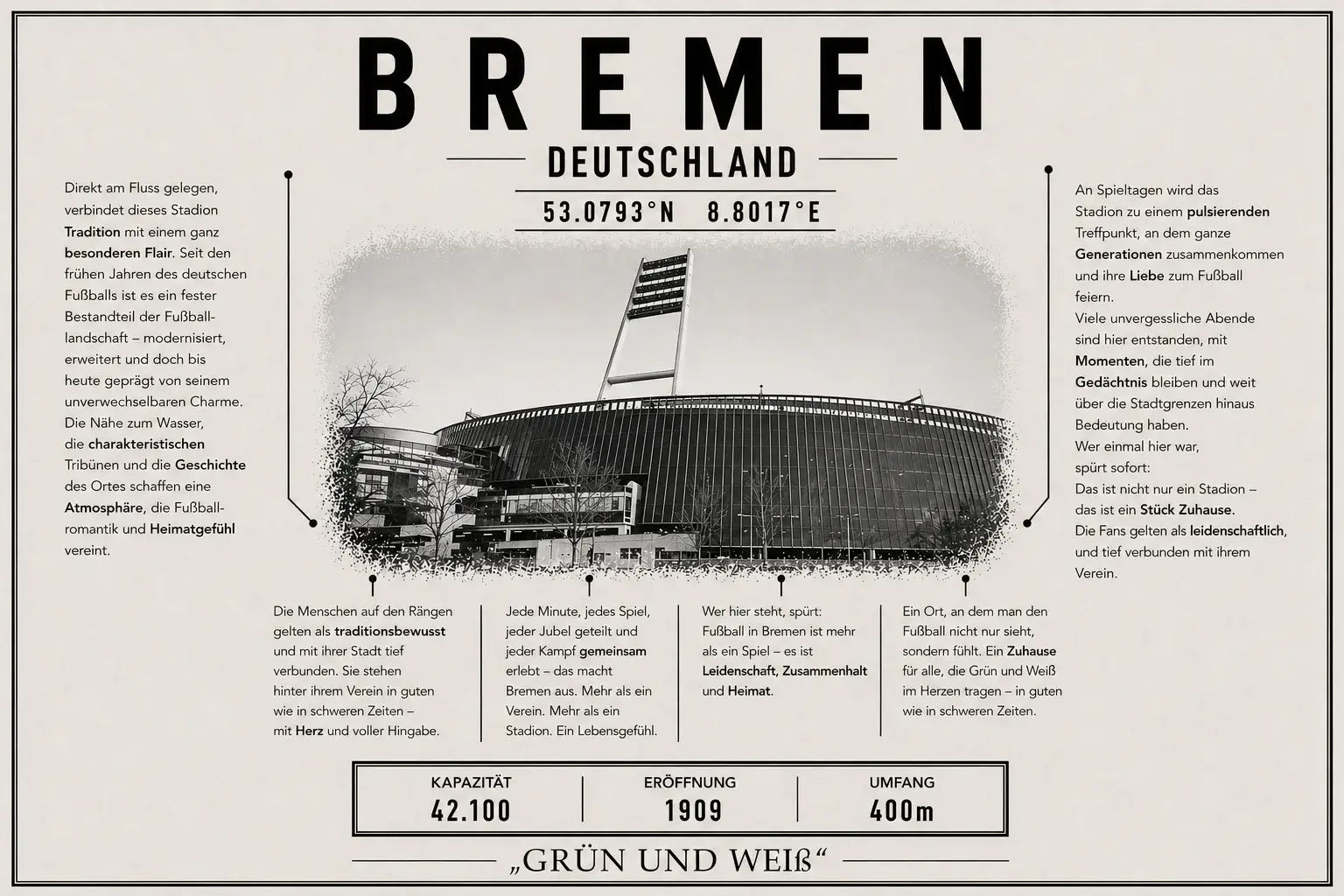Bremen Stadion Leinwand