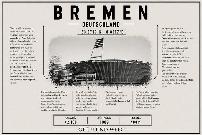 Bremen Stadion Leinwand