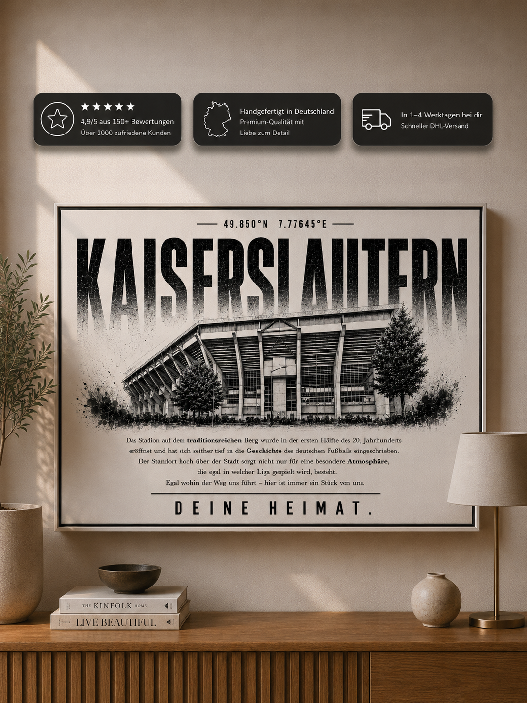 Kaiserslautern Stadion Leinwand – Detailansicht 1