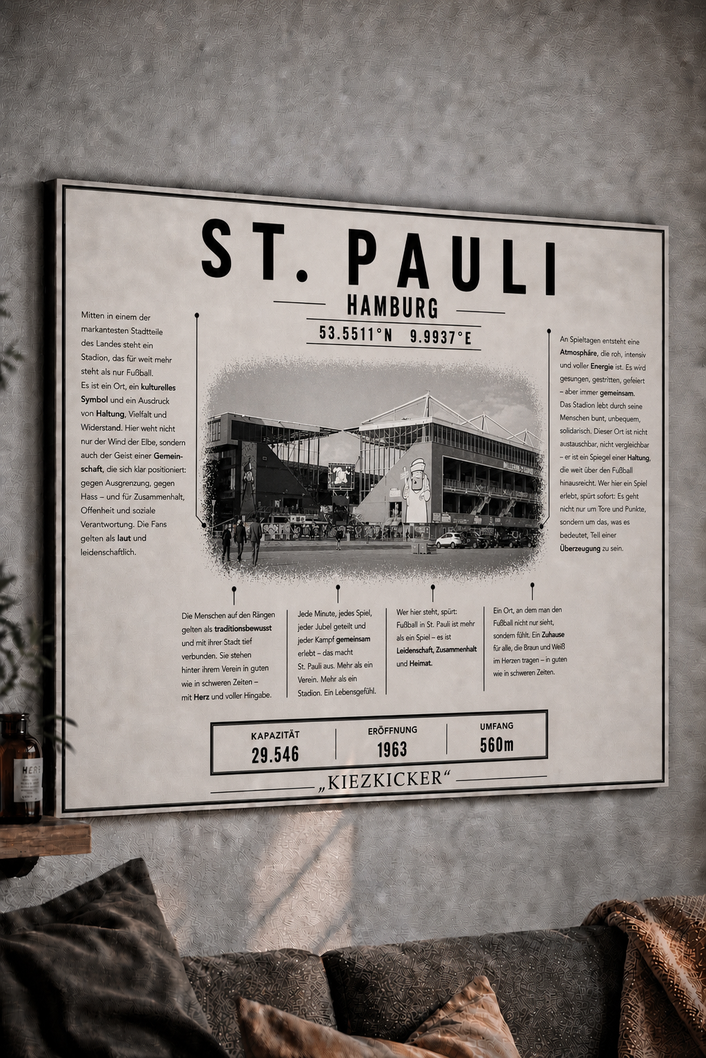St. Pauli Stadion Leinwand