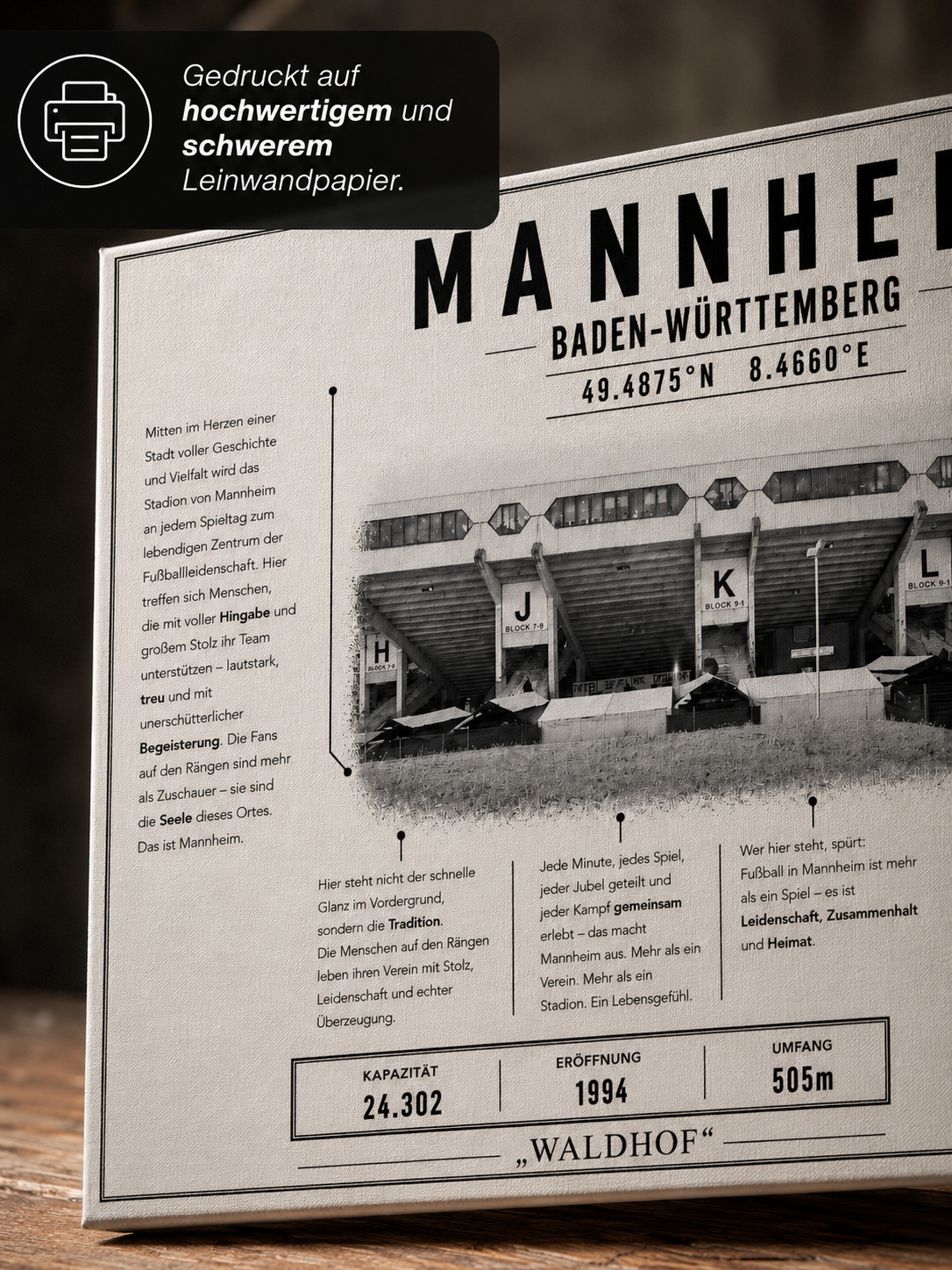 Mannheim Stadion Leinwand – Detailansicht 2