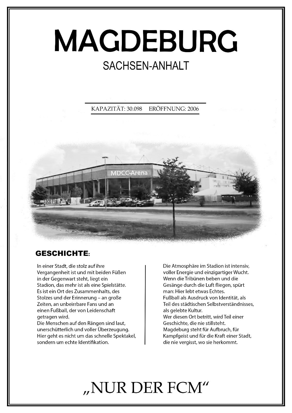 Magdeburg Stadion Leinwand