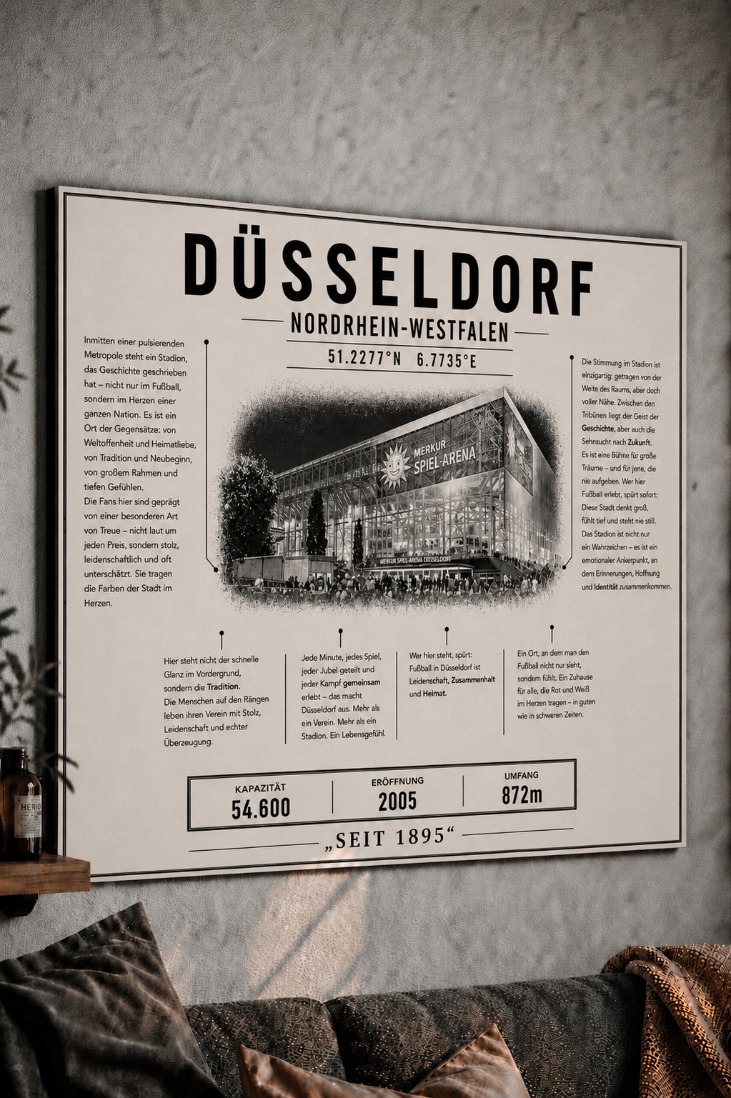 Düsseldorf Stadion Leinwand
