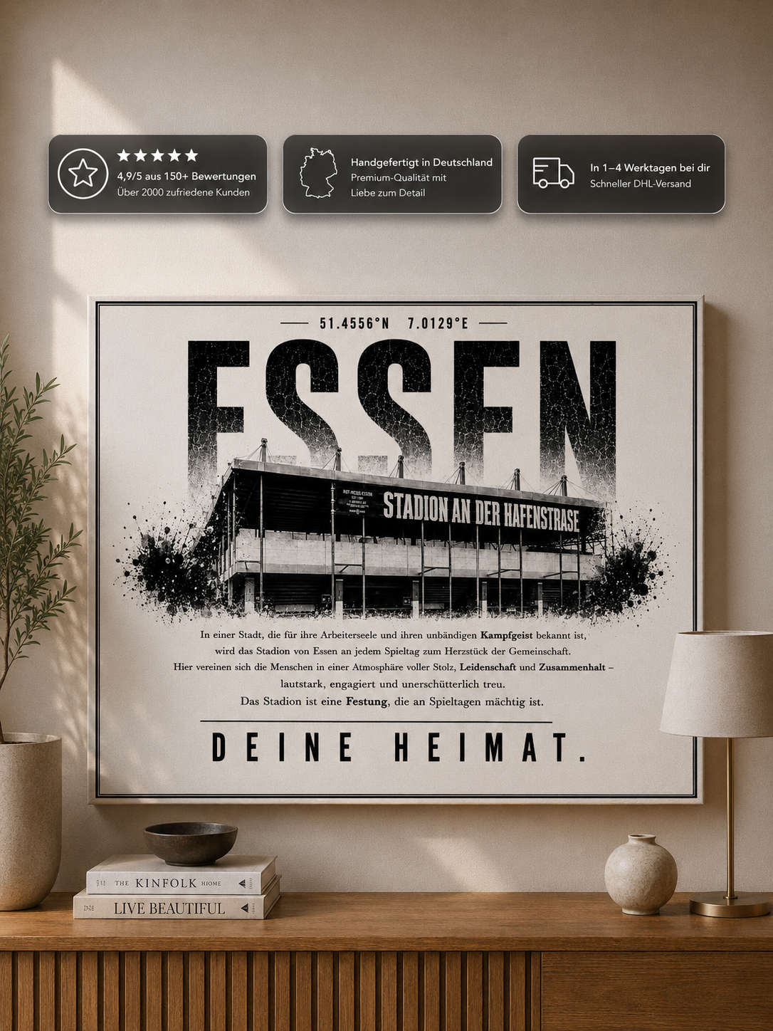 Essen Stadion Leinwand