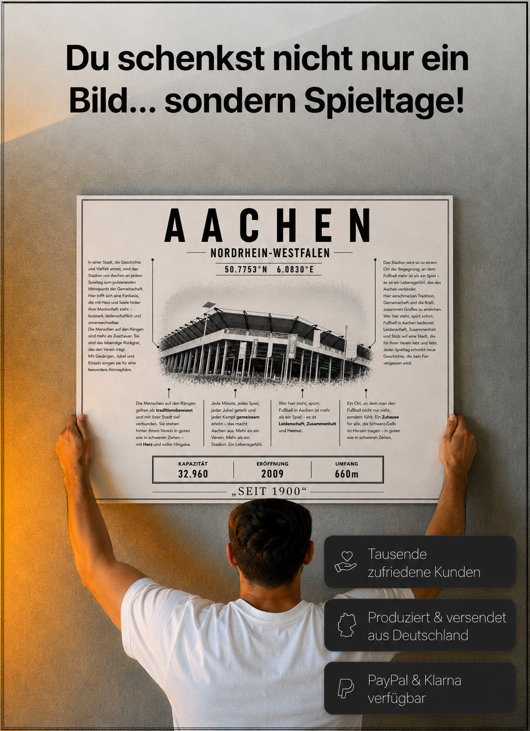 Aachen Stadion Leinwand