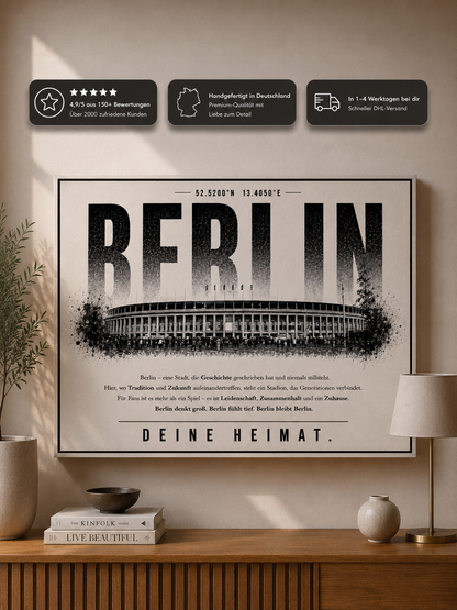 Berlin Hertha Stadion Leinwand