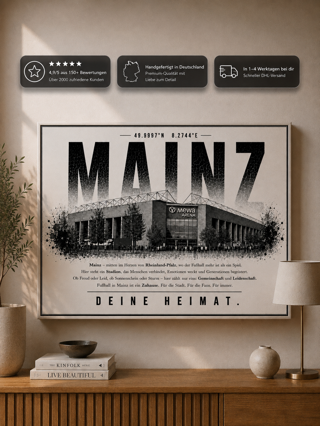 Mainz Stadion Leinwand