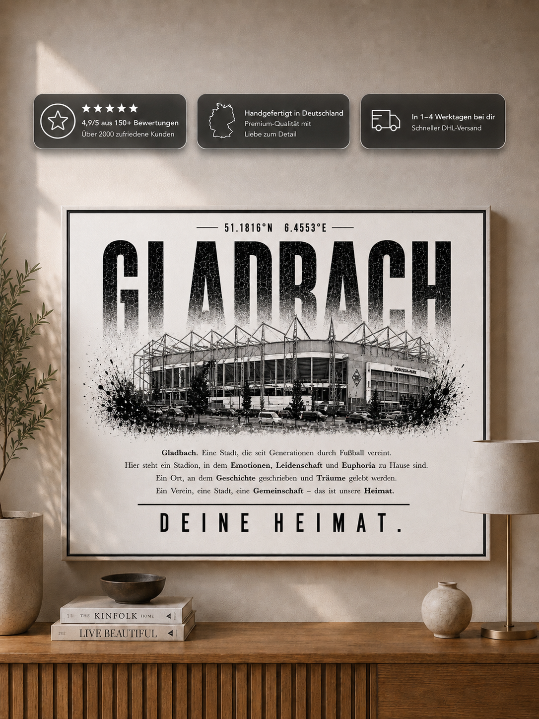 Gladbach Stadion Leinwand – Detailansicht 1