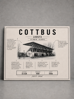 Cottbus Stadion Leinwand