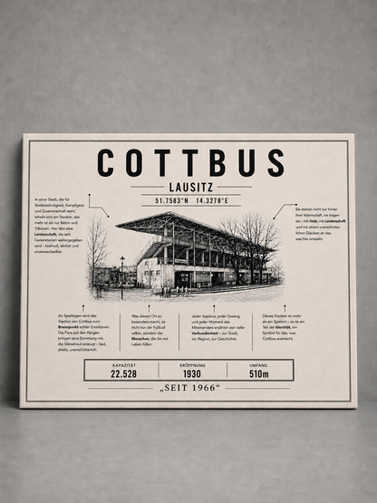 Cottbus Stadion Leinwand