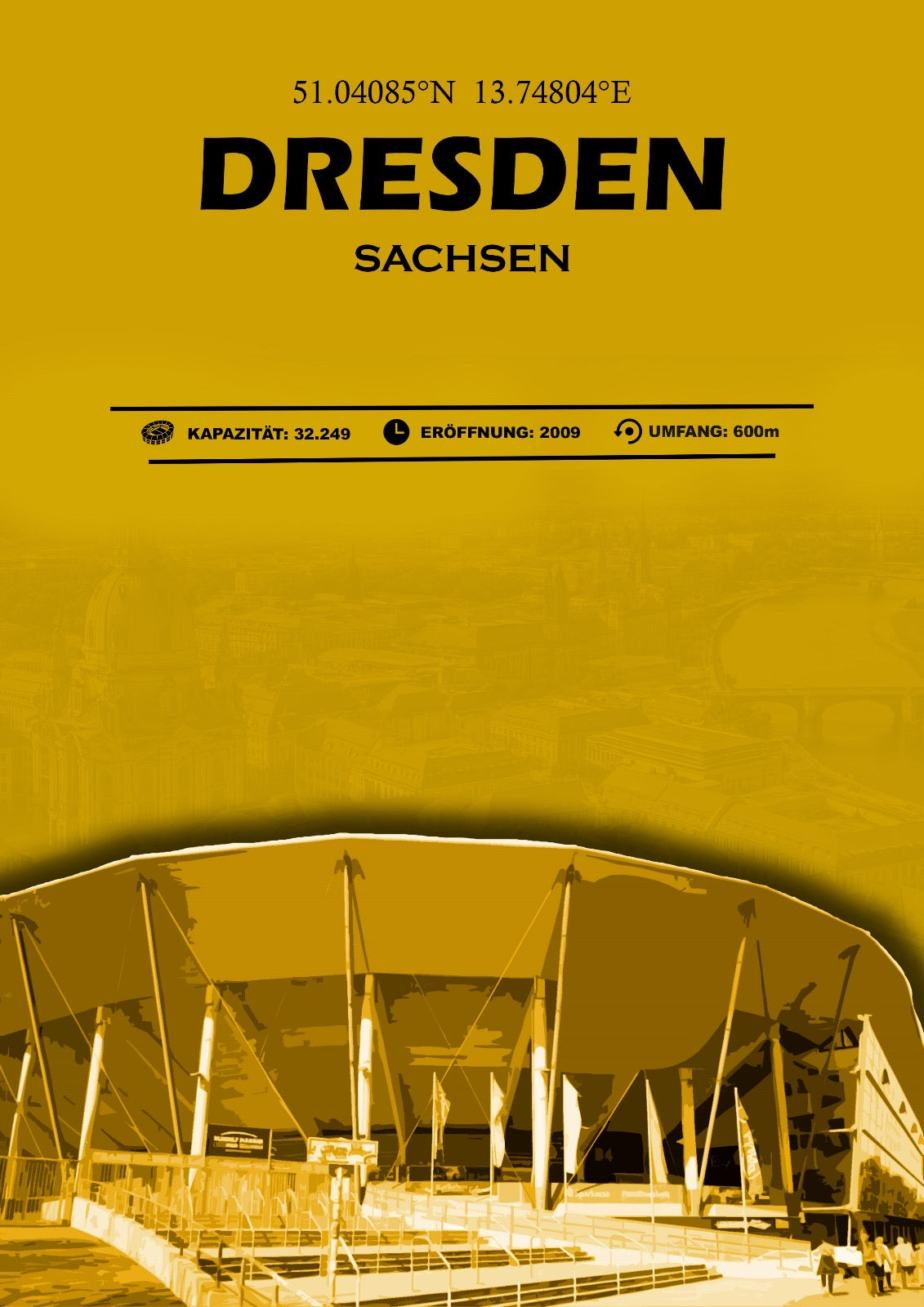 Dresden Stadion Leinwand