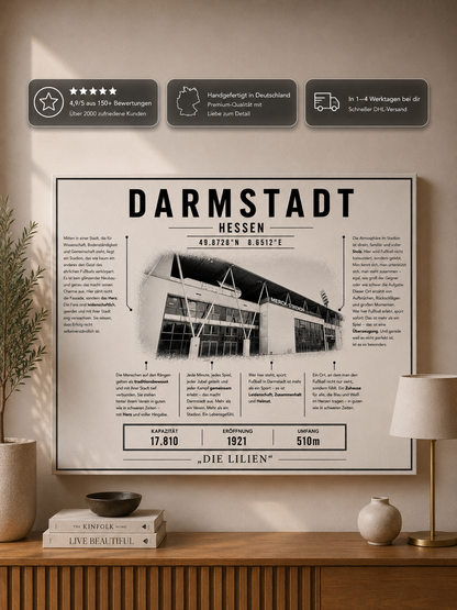 Darmstadt Stadion Leinwand