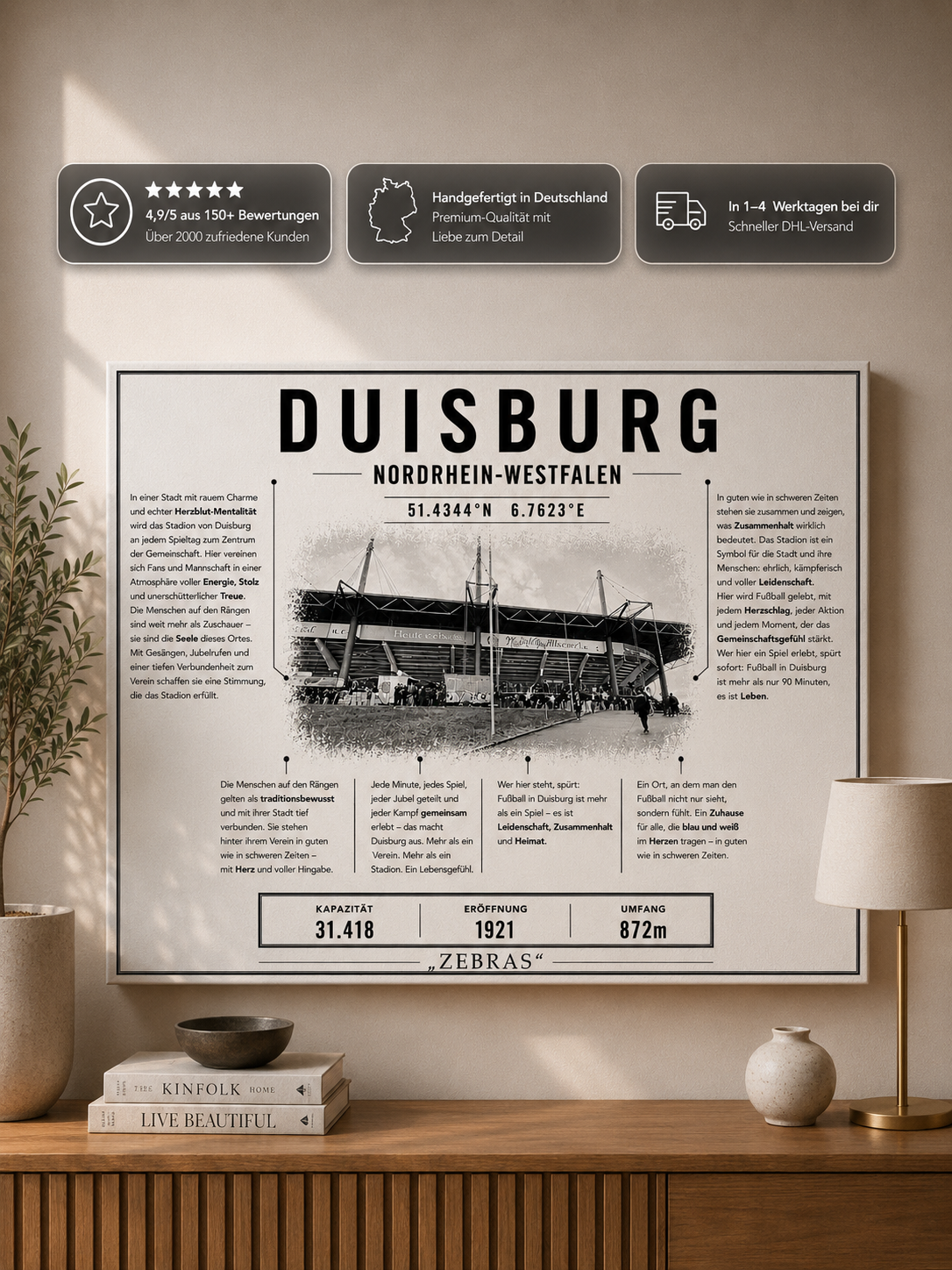 Duisburg Stadion Leinwand