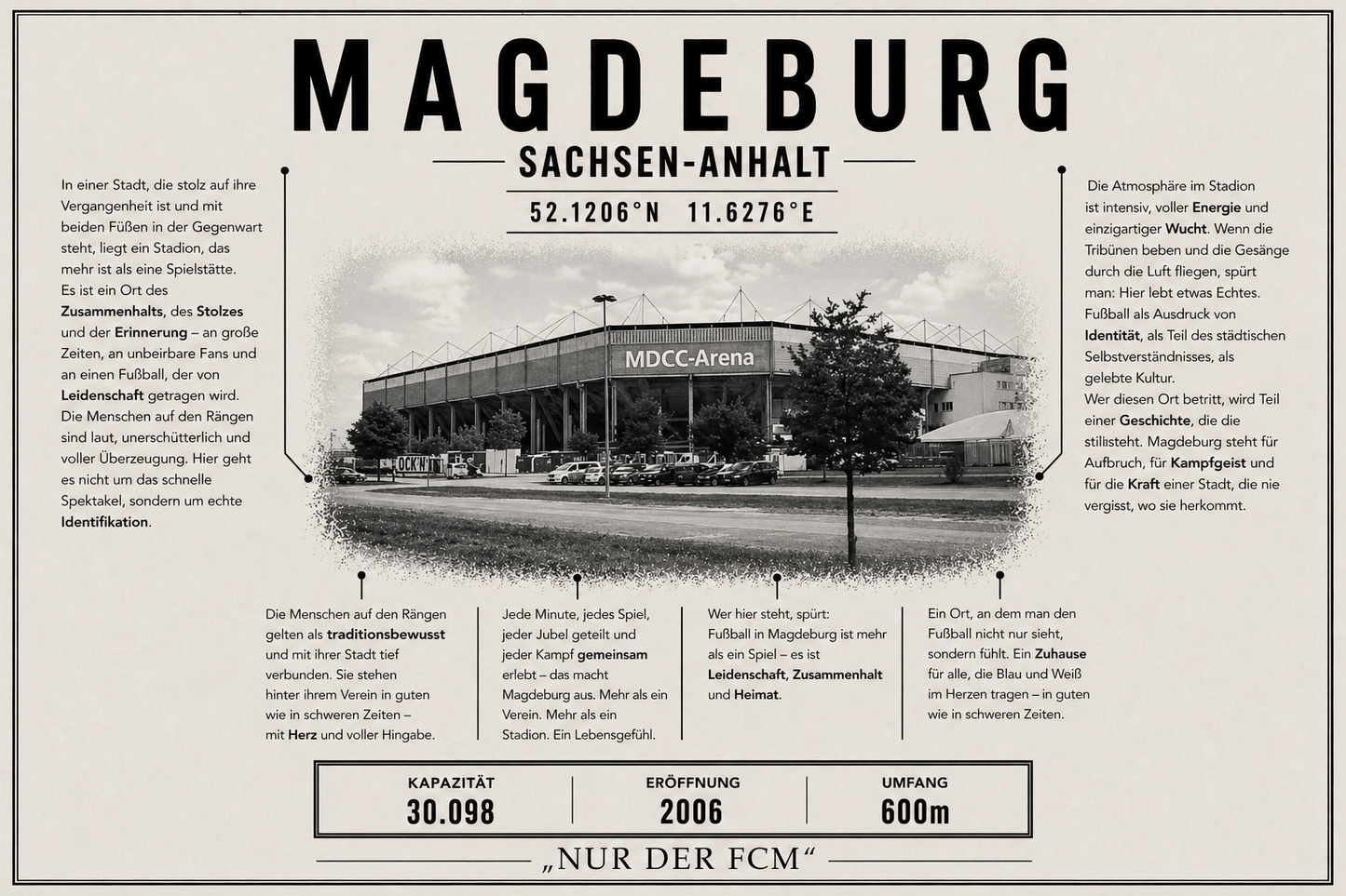 Magdeburg Stadion Leinwand