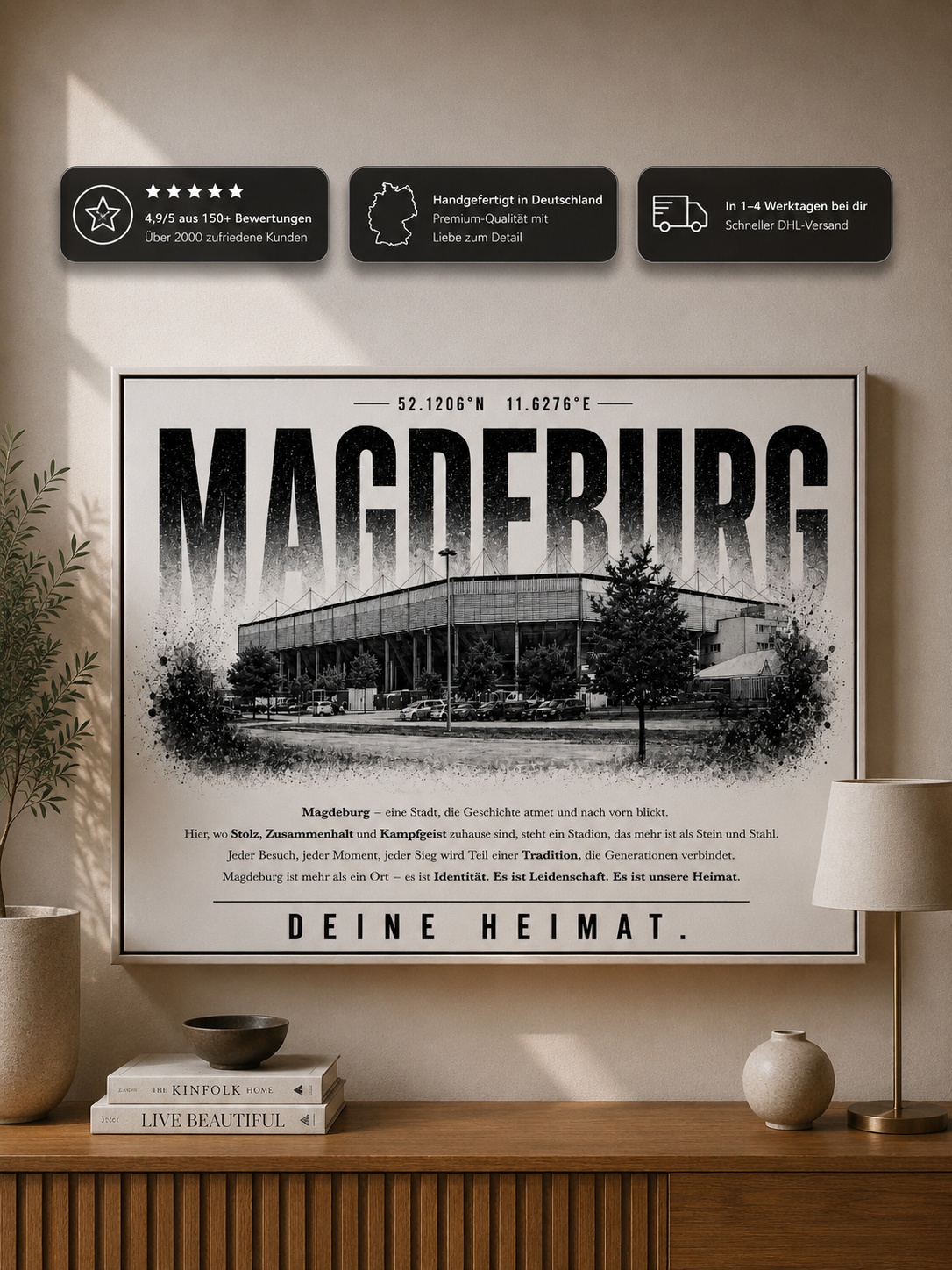 Magdeburg Stadion Leinwand – Detailansicht 1