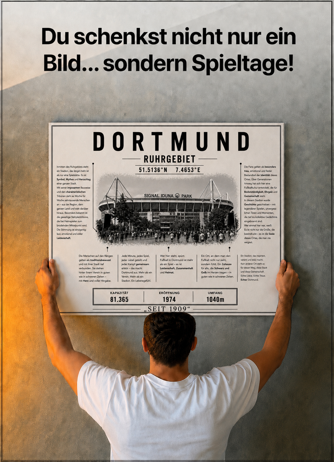 Dortmund Stadion Leinwand
