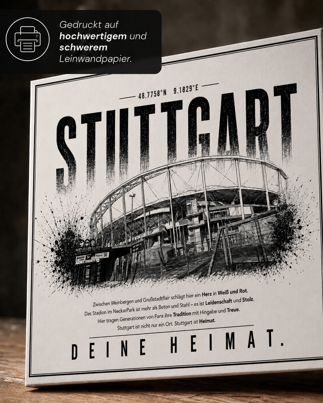 Stuttgart Stadion Leinwand