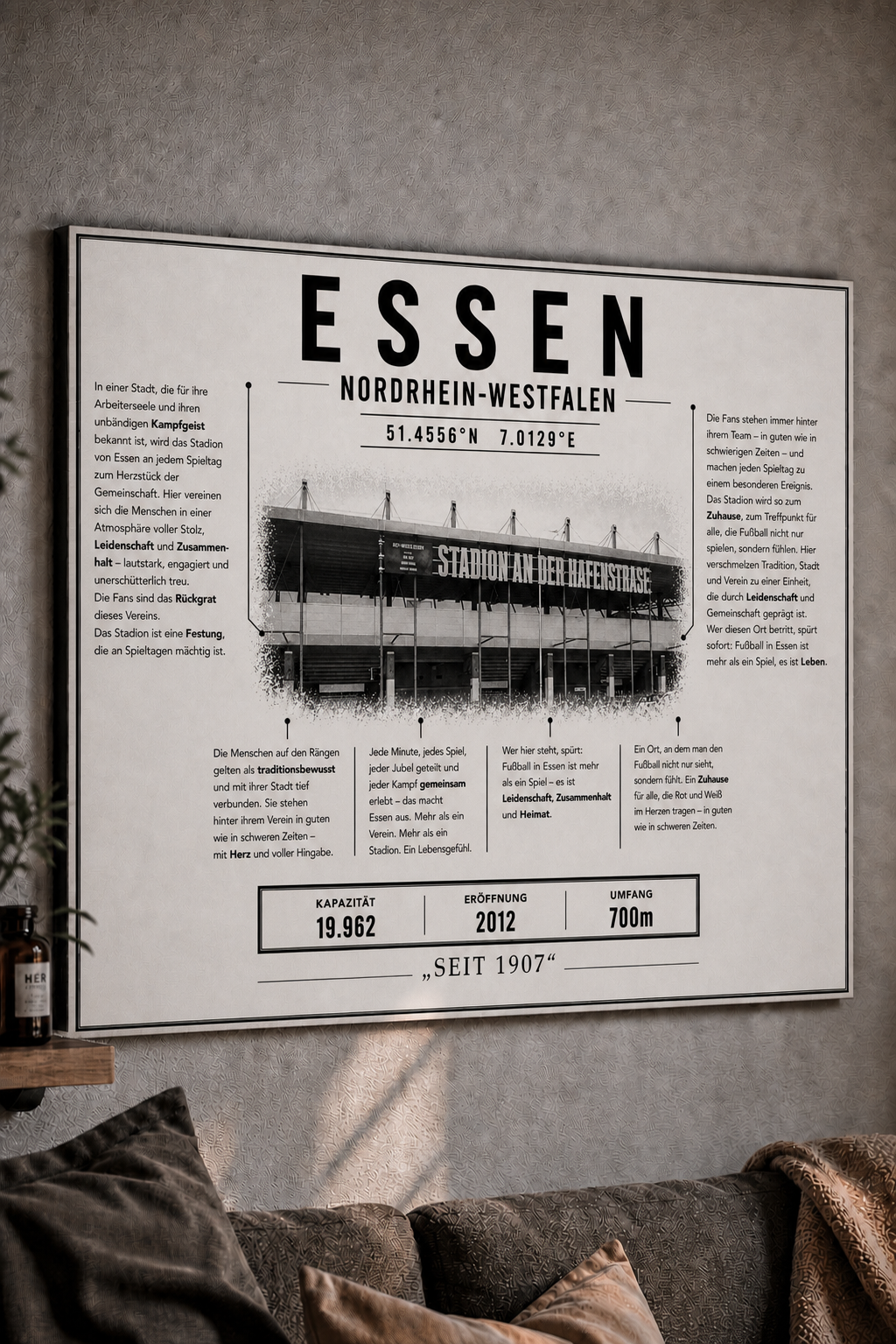 Essen Stadion Leinwand