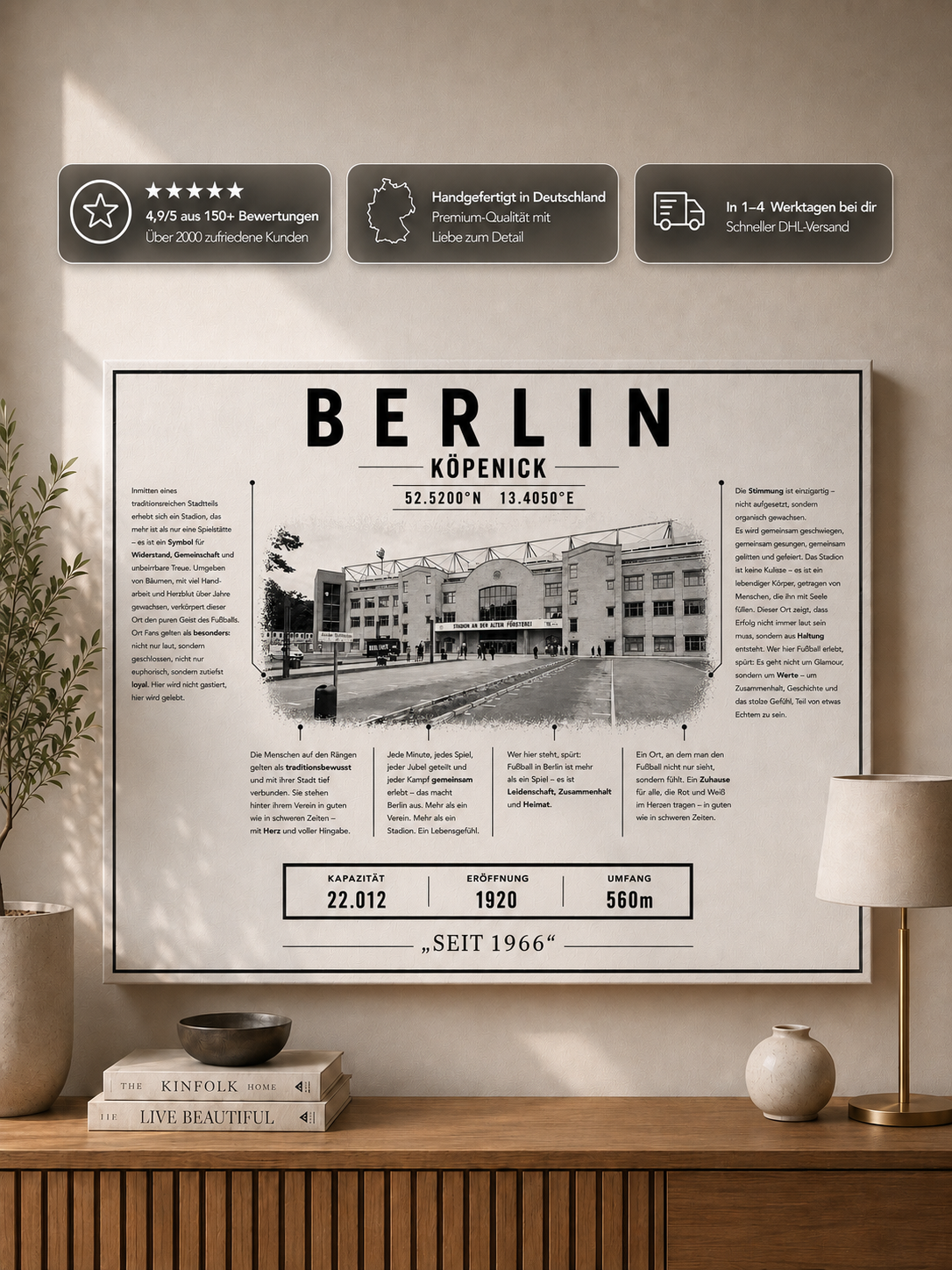 Berlin Stadion Leinwand