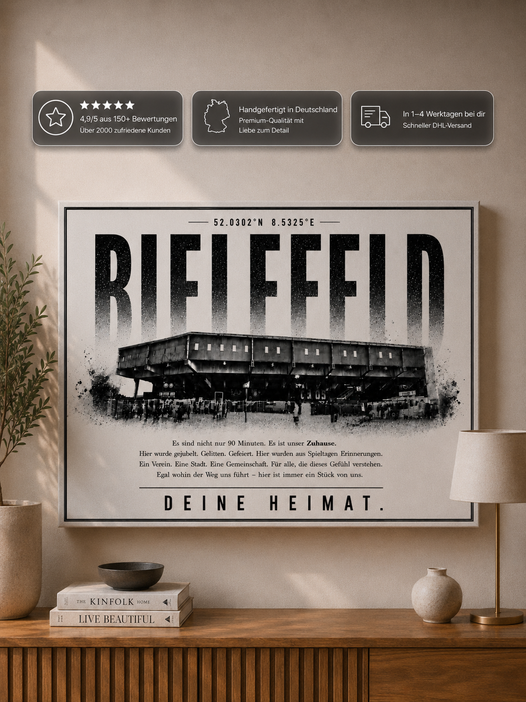 Bielefeld Stadion Leinwand – Detailansicht 1