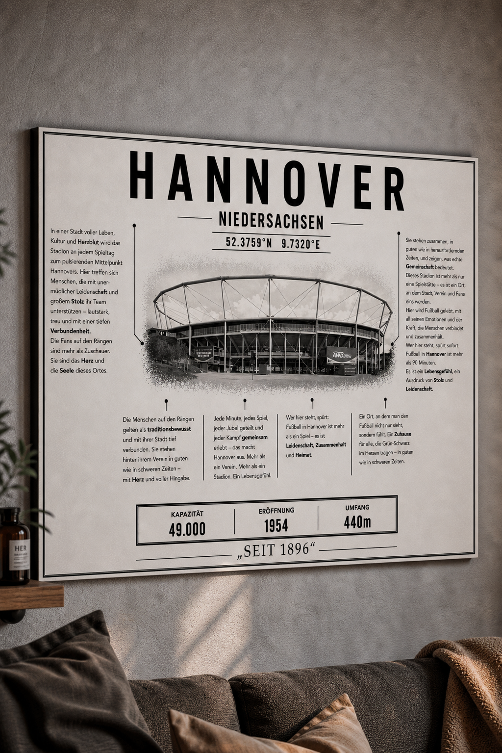 Hannover Stadion Leinwand