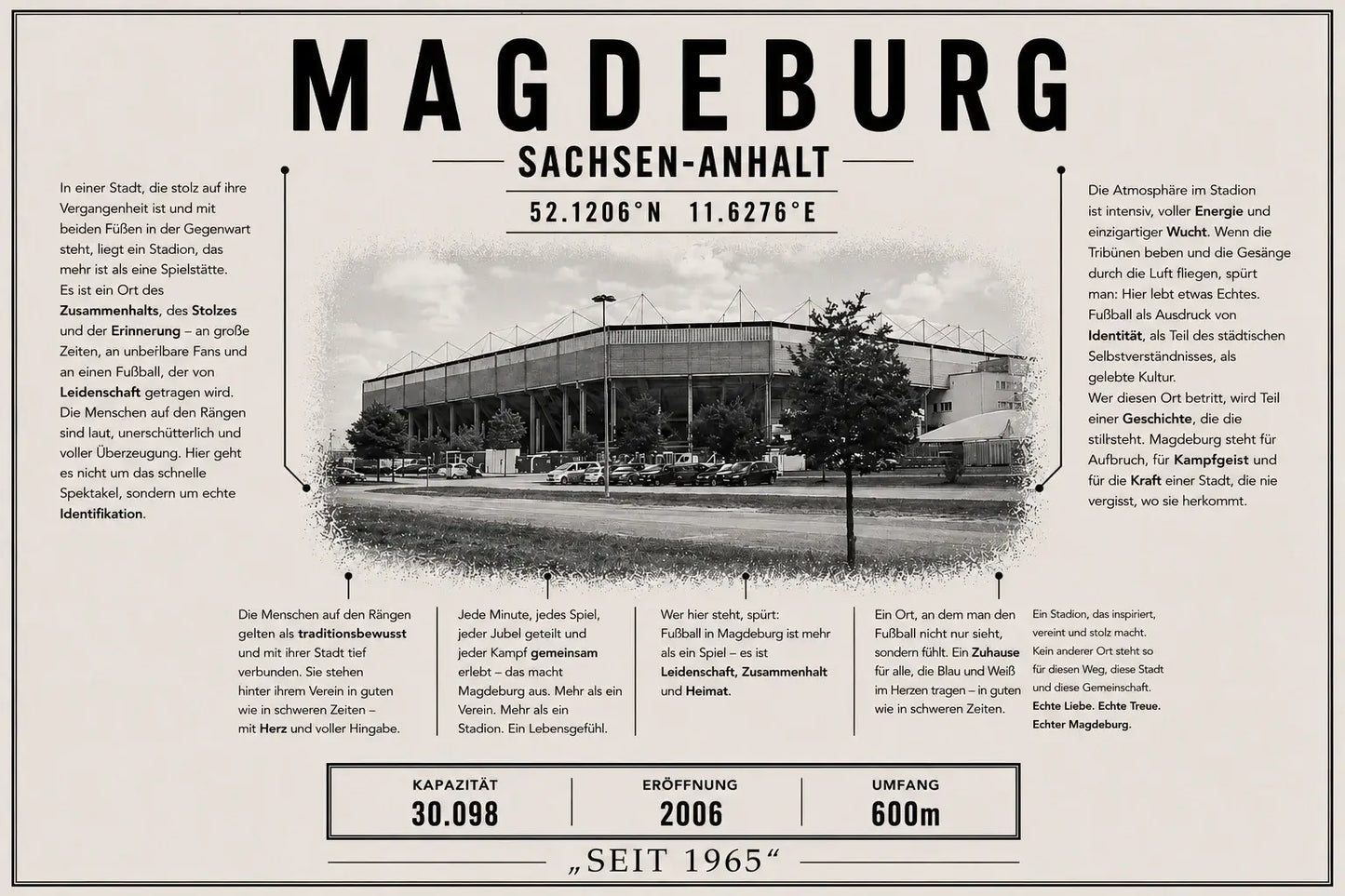 Magdeburg Stadion Leinwand